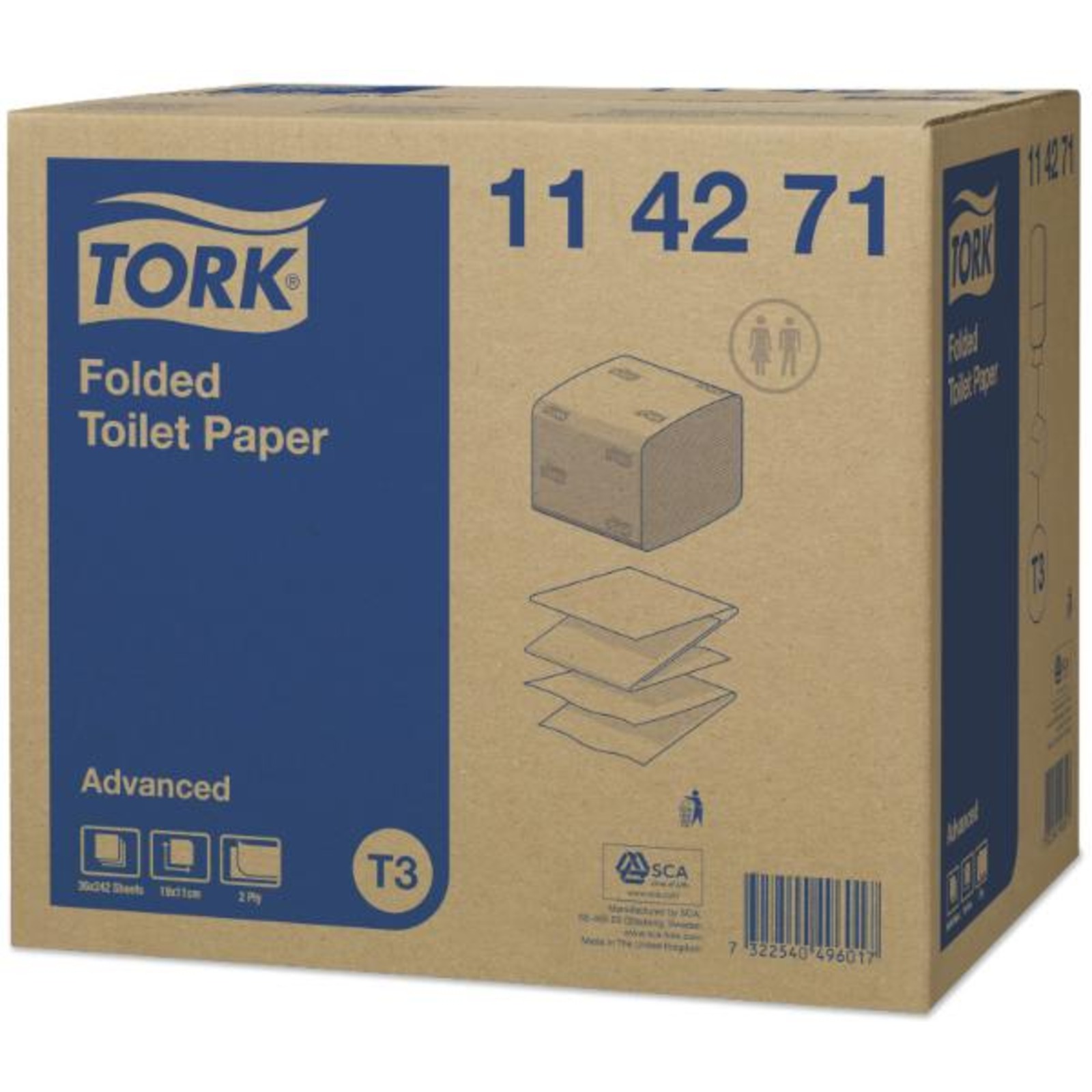 Papier toaletowy - TORK ADV TOILET PAPER FOLDED (36 BIND) #114271