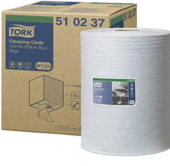 Czyściwo - TORK CLEANING CLOTH BLUE COMBI ROLL #510237