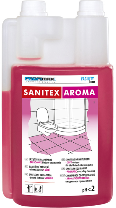 SANITEX AROMA - środek do sanitariatów 1l - ZAPACHOWE MALINOWE