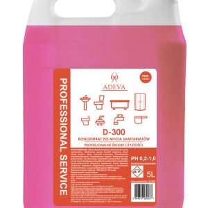 Żel do codziennego  mycia sanitariatów 5L - ADEVA D-300